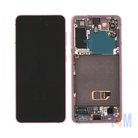 Touch+Display+Frame Samsung Galaxy S21 5g/G991 con Camera Service Pack Rosa